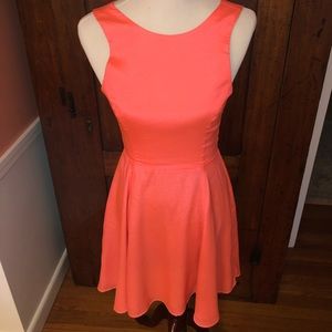 NAVEN neon coral pink circle dress XS (Revolve)